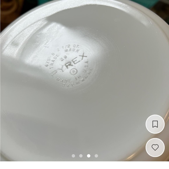 Vintage Pyrex verde 475 2.5 quart casserole dish with lid - Picture 3 of 4